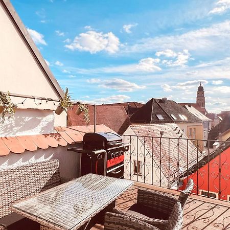 Zentrales Turm-Apt Mit Terrasse Amberg Exteriör bild