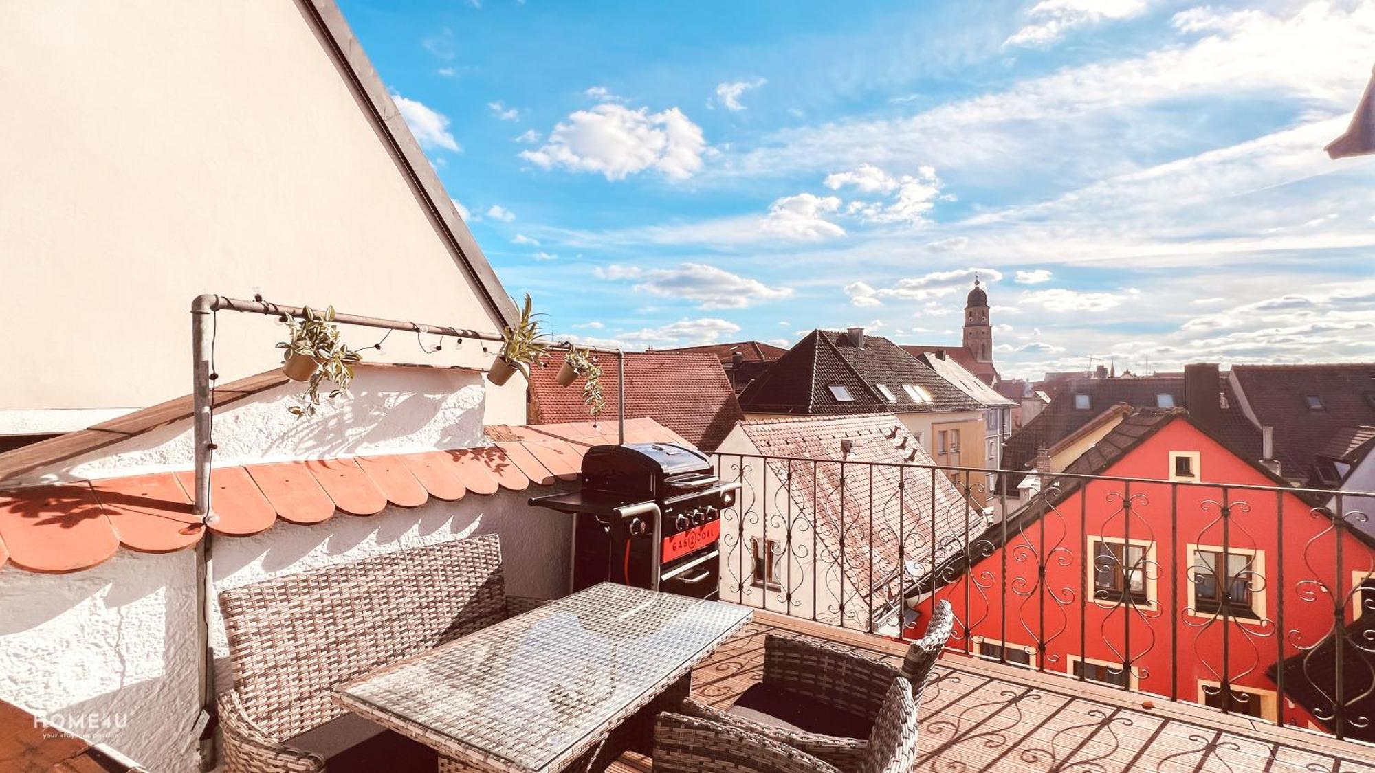 Zentrales Turm-Apt Mit Terrasse Amberg Exteriör bild
